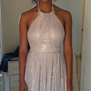 Long formal light grey dress